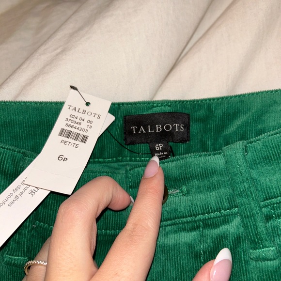Talbots Green Corduroy Bootcut Womens Pants Size Petite 6 - Picture 5 of 7